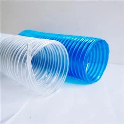 Mangueira reforçada com fio de aço de PVC flexível transparente